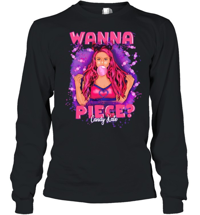 Candy Kate wanna piece love wrestling bubblegum Long Sleeved T-shirt