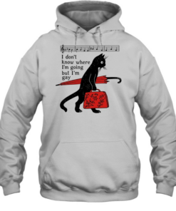 Cat I don’t know where I’m going but I’m gay  Unisex Hoodie