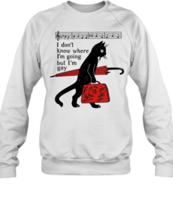 Cat I don’t know where I’m going but I’m gay  Unisex Sweatshirt