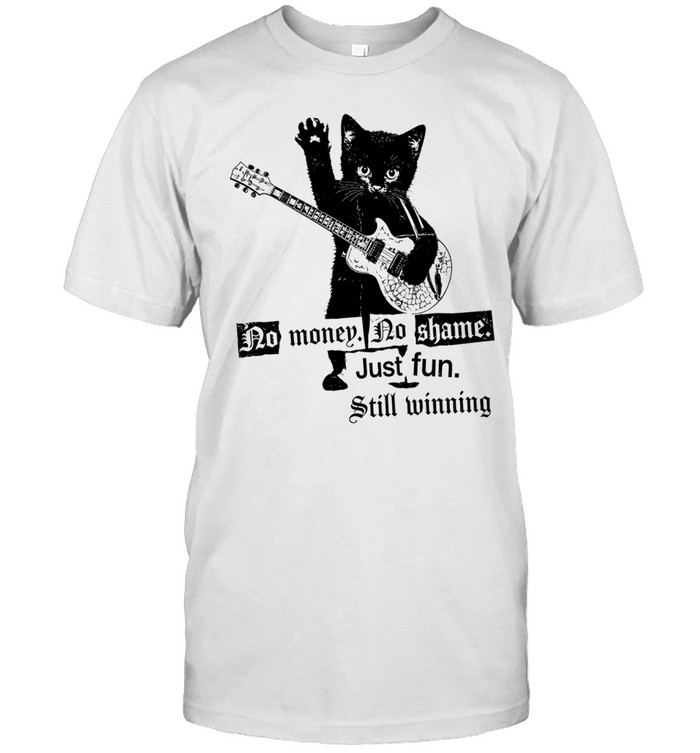 Cat no maney no shame just fun still winning Classic Men's T-shirt