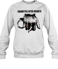 Cigarettes after regrests handcuffed arm smoking T Unisex Sweatshirt