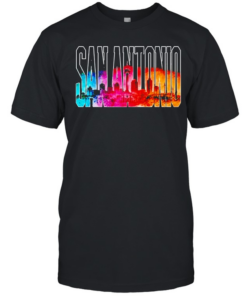 City Skyline Landmark Monument San Antonio Spurs T Classic Men's T-shirt