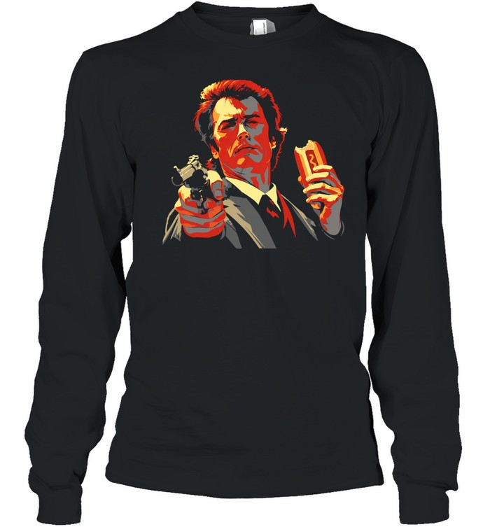 Clint Eastwood hot dog and gun vintage Long Sleeved T-shirt