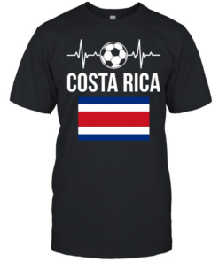 Costa Rica football heartbeat soccer  Classic Men's T-shirt