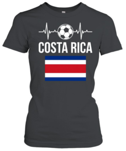 Costa Rica football heartbeat soccer  Classic Women's T-shirt