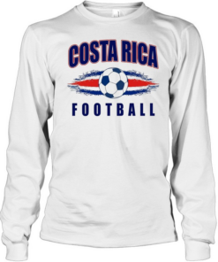 Costa Rica football soccer ball  Long Sleeved T-shirt
