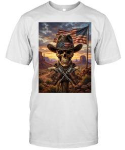 Cowboy Skull Western American Patriot T Classic Men's T-shirt