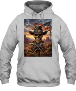 Cowboy Skull Western American Patriot T Unisex Hoodie