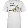 Cowboy save a horse ride a dino  Classic Men's T-shirt