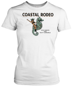 Cowgirt coastal rodeo wild waves and salty cowgirls  Classic Women's T-shirt