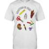 Crafting is fun art supplies scissors glue paintbrush school theme kids  Classic Men's T-shirt