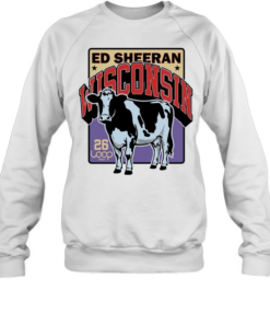 Ed Sheeran Wisconsin 26 Loop Tour Cow  Unisex Sweatshirt