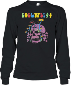 Edelweiss Totenkopf Mushroom Skull  Long Sleeved T-shirt