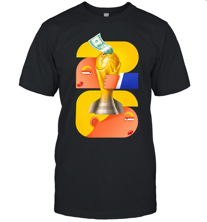 FIFA World Cup Corruption Soccer 2026 Money Trophy greed Scandal Classic Men's T-shirt