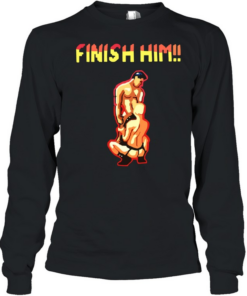 Finish Him Mortal Kombat Gaming Fighting Game  Long Sleeved T-shirt