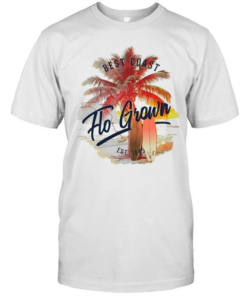 FloGrown best coast palm trees beach  Classic Men's T-shirt