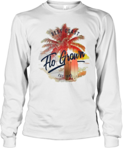 FloGrown best coast palm trees beach  Long Sleeved T-shirt