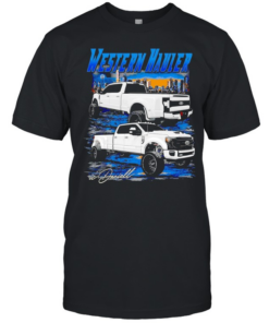 Ford western hauler truck city skyline  Classic Men's T-shirt