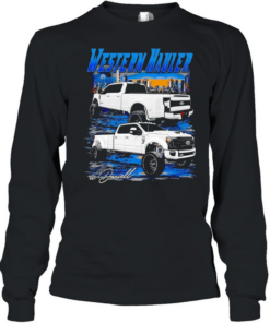 Ford western hauler truck city skyline  Long Sleeved T-shirt