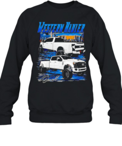 Ford western hauler truck city skyline  Unisex Sweatshirt
