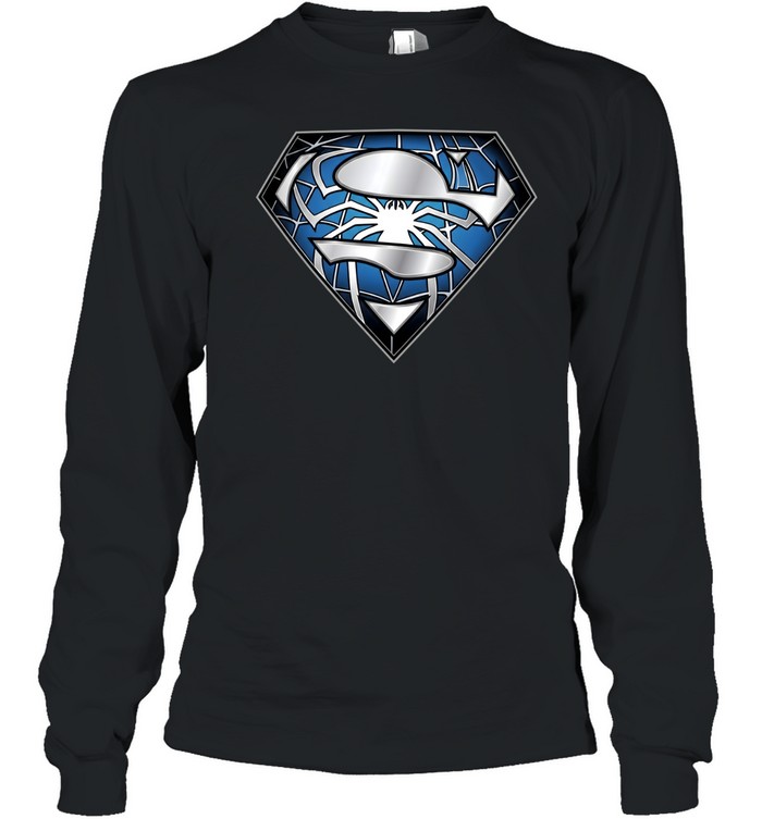 Funny Superhero Mashup Emblem Long Sleeved T-shirt