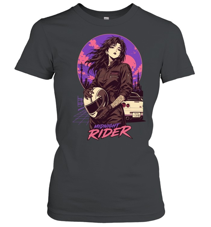 Girl racing midnight rider vintage Classic Women's T-shirt