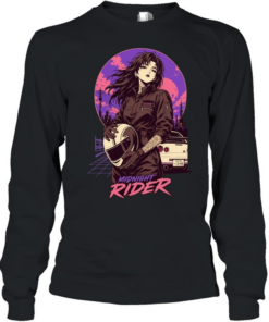 Girl racing midnight rider vintage Long Sleeved T-shirt