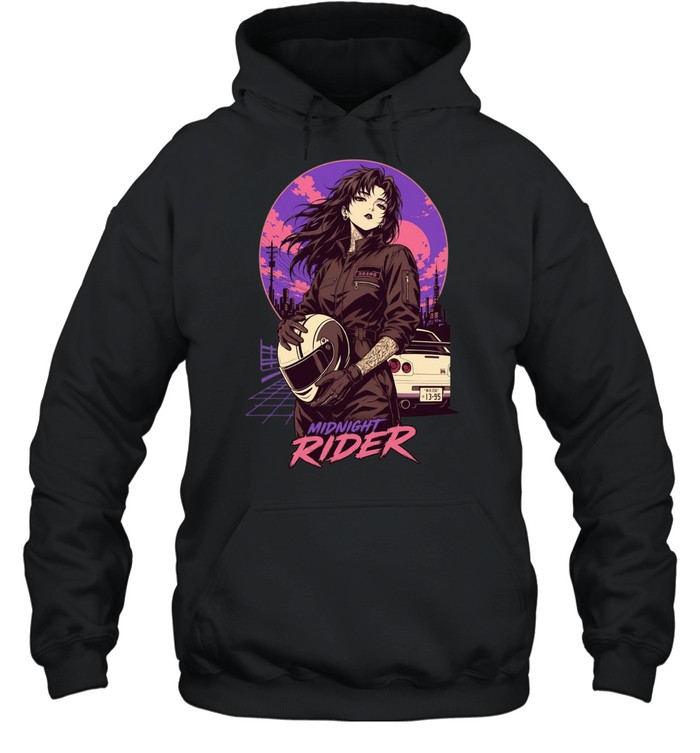 Girl racing midnight rider vintage Unisex Hoodie