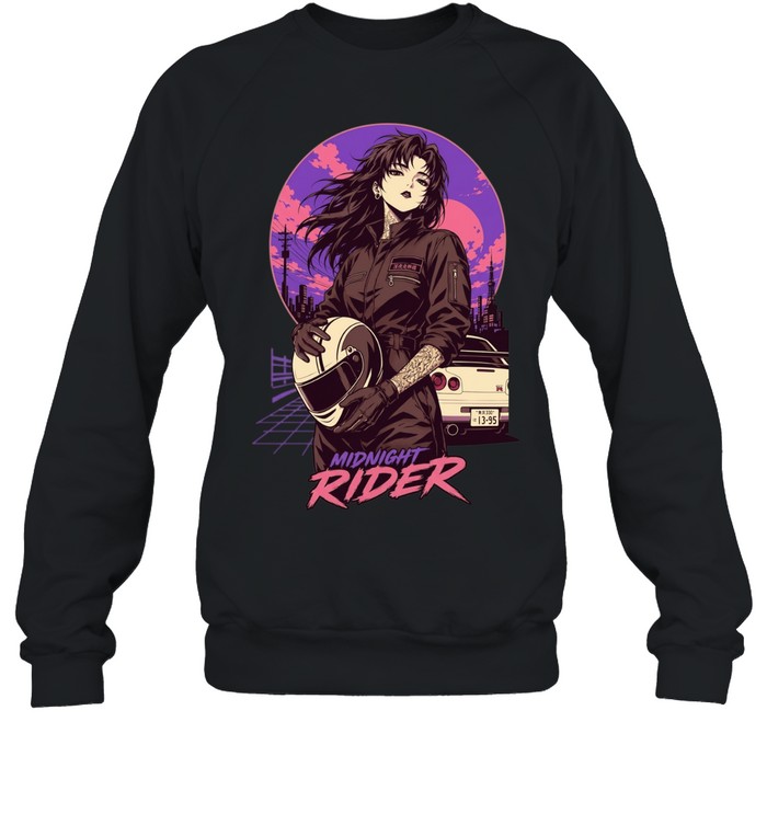 Girl racing midnight rider vintage Unisex Sweatshirt
