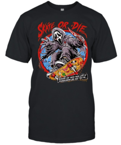 Gosht face skate or die someone has taken their love of skateboarding one step too far  Classic Men's T-shirt