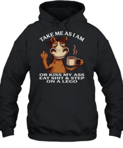 Horse Take Me As I Am Or Kiss My Ass Eat Shit Step On A Lego Unisex Hoodie
