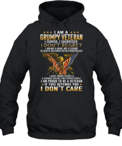 I Am A Grumpy Veteran  Unisex Hoodie