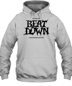 Introducing beat down a hand drawn flyer font Unisex Hoodie