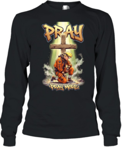 Jesus pray more Uzumaki Naruto cartoon T Long Sleeved T-shirt