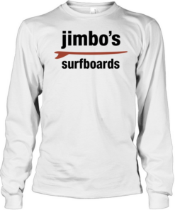 Jimbo’s surfboards red surfboard minimalist T Long Sleeved T-shirt