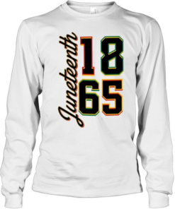Juneteenth 1865 Vertical Script Long Sleeved T-shirt
