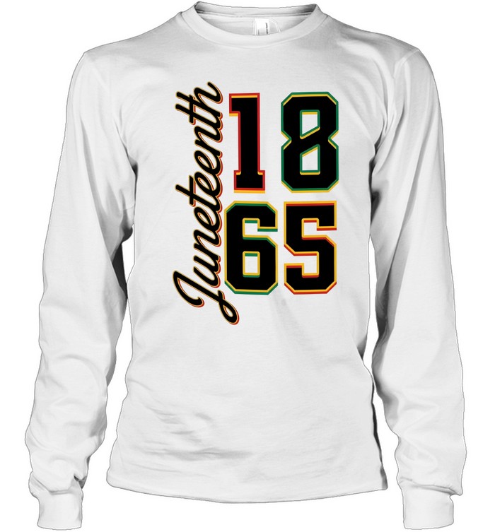 Juneteenth 1865 Vertical Script Long Sleeved T-shirt