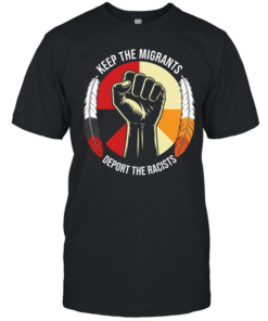 Keep the migrants deport the racists T Classic Men's T-shirt