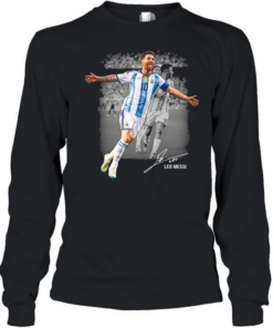 Lionel Messi Argentina National Team Legend signature T Long Sleeved T-shirt
