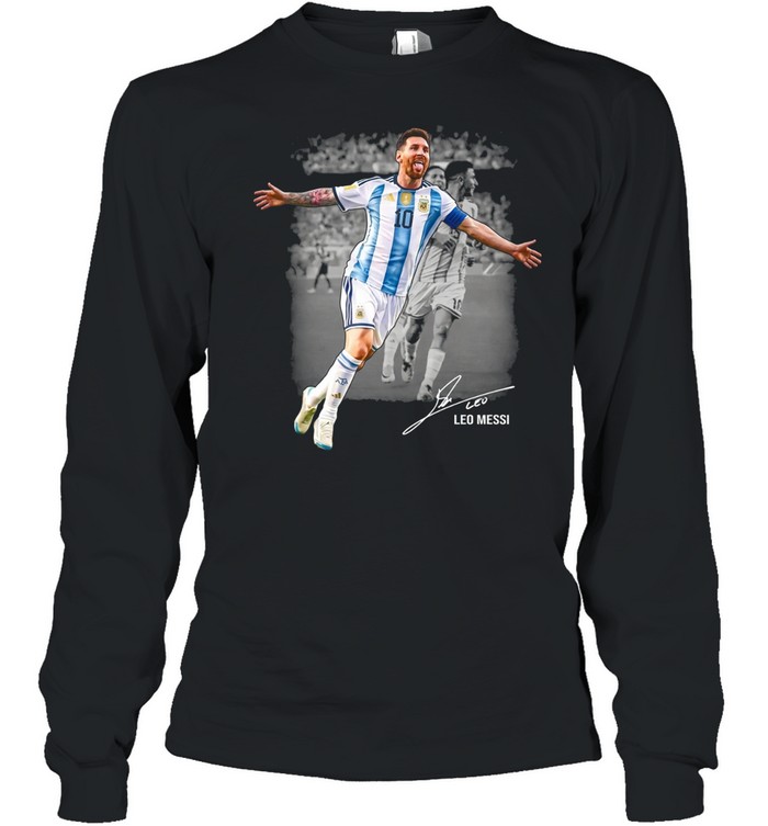 Lionel Messi Argentina National Team Legend signature T Long Sleeved T-shirt