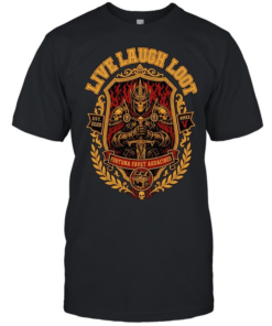 Live Laugh Loot fortuna favet audacibus est n mmxx v skeleton knight armor T Classic Men's T-shirt