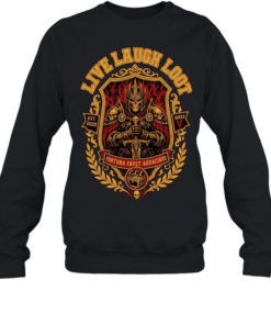 Live Laugh Loot fortuna favet audacibus est n mmxx v skeleton knight armor T Unisex Sweatshirt