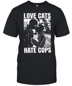 Love cats hate Cops T Classic Men's T-shirt