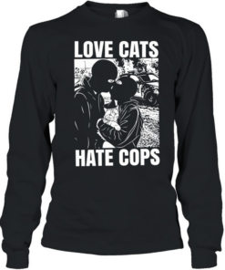 Love cats hate Cops T Long Sleeved T-shirt