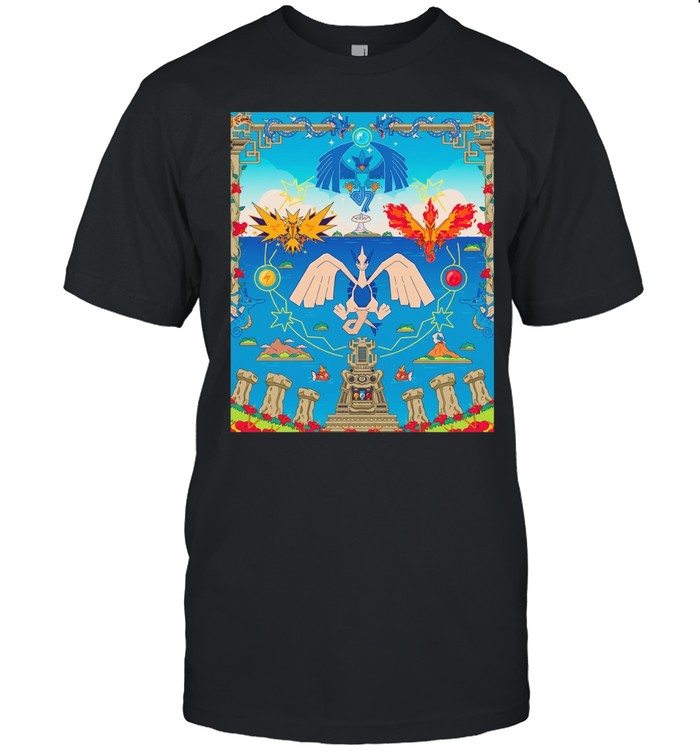 Lugia Articuno Zapdos Moltres Pokémon The Movie 2000 The Power of One Classic Men's T-shirt