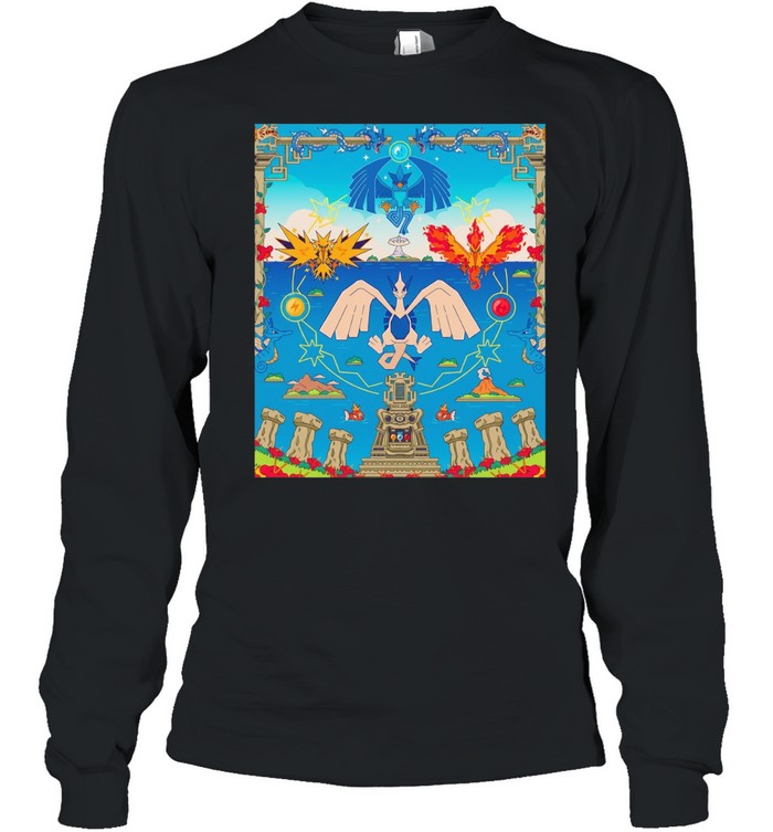 Lugia Articuno Zapdos Moltres Pokémon The Movie 2000 The Power of One Long Sleeved T-shirt