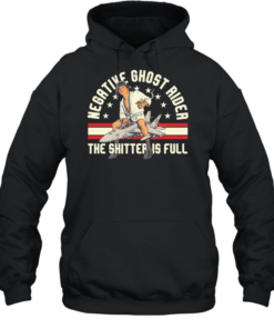 Man negative ghost rider the shitter is full beer and smoking  Unisex Hoodie