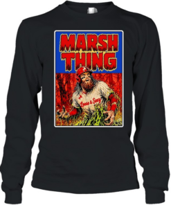 Marsh Thing holding fish Philadelphia Phillies  Long Sleeved T-shirt