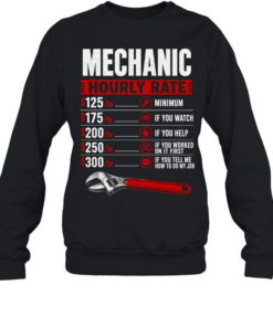 Mechanic Hourly Rate Apparel T Unisex Sweatshirt