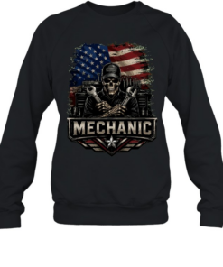 Mechanic USA Flag T Unisex Sweatshirt